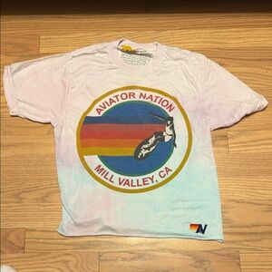 💙🧡Aviator Nation♥️💛 SOLD OUT! Tie-Dye Boyfriend Tee- Small 🏄‍♀️
